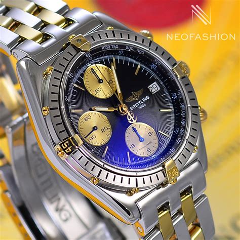 breitling chronomat 18k gold steel